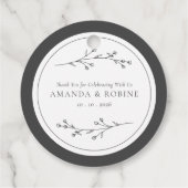 モノクロミニマリスト 結婚式 フェイバータグ (裏面)