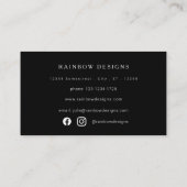 モノクロミニマリスモダントプロフェッショナルV2 名刺 (裏面)