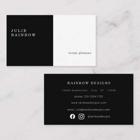 モノクロミニマリスモダントプロフェッショナルV2 名刺 (正面/裏面)