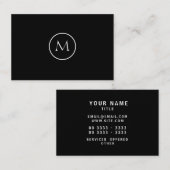 モノクロミニマリスモノグラムのトブエレガントラック 名刺 (正面/裏面)