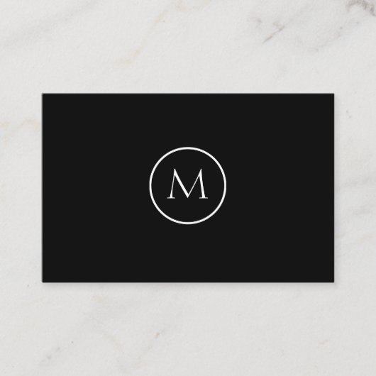 モノクロミニマリスモノグラムのトブエレガントラック 名刺 (正面)