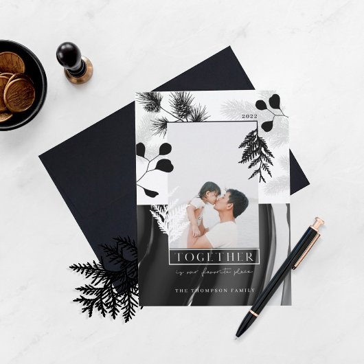 モノクロミニマルクリスマスジャパンディスタイル写真 シーズンカード