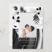 モノクロミニマルクリスマスジャパンディスタイル写真 シーズンカード (正面)