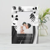 モノクロミニマルクリスマスジャパンディスタイル写真 シーズンカード (スタンド正面)