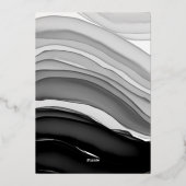 モノクロミニマルクリスマスジャパンディスタイル写真 箔シーズンカード (裏面)