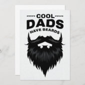 モノクロミニマルファーザデイカード 招待状 (正面/裏面)