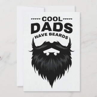 モノクロミニマルファーザデイカード 招待状