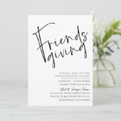 モノクロミニマルフレンドシップ招待状 招待状 (スタンド正面)