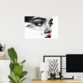 モノクロミューズ:恵みを垣間見る ポスター (ホームオフィス)