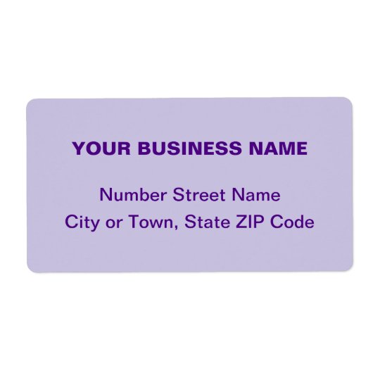モノクロムパープルのビジネス発送用ラベル（Plain Text） ラベル (正面)