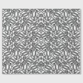 モノクロメイズデザインプリント ラッピングペーパー (フラット)