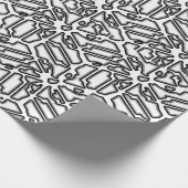 モノクロメイズデザインプリント ラッピングペーパー (角)