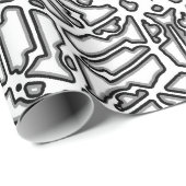 モノクロメイズデザインプリント ラッピングペーパー (ロールコーナー)