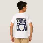 モノクロメディカルアイコンセット Tシャツ (裏面フル)