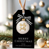 モノクロメリークリスマスオーナメント ギフトタグ