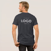 モノクロモダンな長方形ロゴ トライブレンドTシャツ (フル背面)