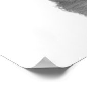 モノクロモダンキツネキャビンマウンテン ポスター (角)