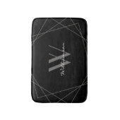 モノクロモダングラエレガントフ（黒） バスマット (正面縦)