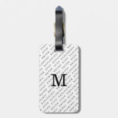 モノクロモダントラベルオブジェクトパターン ラゲッジタグ (裏面縦)