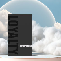 モノクロモダンブラックロイヤリティカード