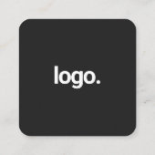 モノクロモダンプロフェッショナルQRコード スクエア名刺 (裏面)