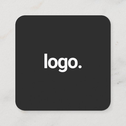 モノクロモダンプロフェッショナルQRコード スクエア名刺 (裏面)