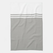 モノクロモダンホワイトおよびグレー キッチンタオル (縦)