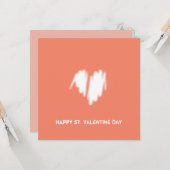 モノクロモダンホワイトハートQRコードの消去 カード (正面/裏面インサイチュ)