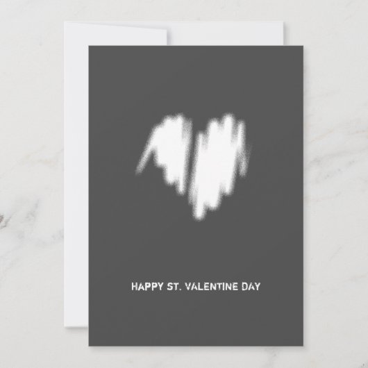 モノクロモダンホワイトハートQRコードの消去 シーズンカード (正面)