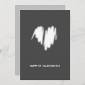 モノクロモダンホワイトハートQRコードの消去 シーズンカード (正面/裏面)