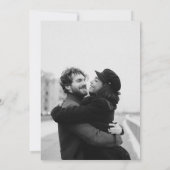 モノクロモダンミニマル結婚リスト 招待状 (裏面)