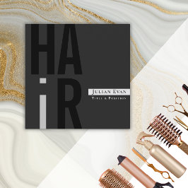 モノクロモダン美容業者名刺 スクエア名刺