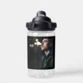 モノクロモノグラムのフルフォト ウォーターボトル (背面)