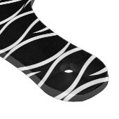 モノクロモノグラム付き白黒カスタム波模様 カッティングボード (角)