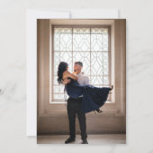 モノクロモノグラム写真ウェディング招待状 招待状 (裏面)