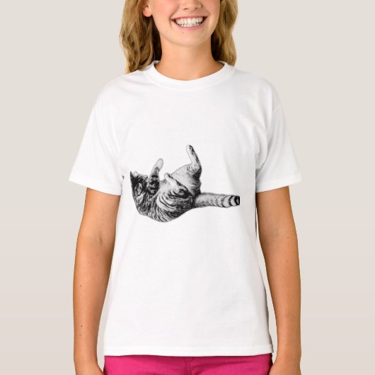 モノクロモーションとストライプの詳細 Tシャツ (正面)