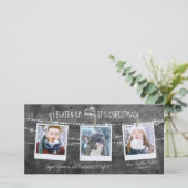 モノクロライトアップクリスマス3フォトカード (スタンド正面)