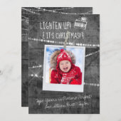 モノクロライトアップ!クリスマスホリデーカード (正面/裏面)