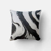 モノクロラインと曲線の装飾用クッション クッション (裏面)