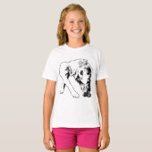 モノクロラインの好奇心 Tシャツ (正面フル)