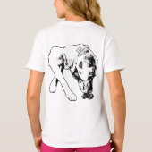 モノクロラインの好奇心 Tシャツ (裏面)