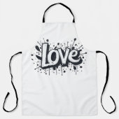モノクロラブラベル エプロン (正面)