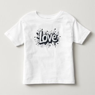 モノクロラブラベル トドラーTシャツ