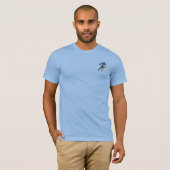 モノクロランニングマンスポーツミニマリスト左胸 Tシャツ (正面フル)