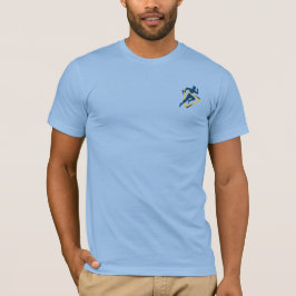 モノクロランニングマンスポーツミニマリスト左胸 Tシャツ