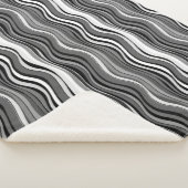 モノクロリップルパターン シェルパブランケット (3/4)