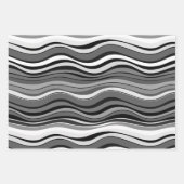 モノクロリップルパターン ラッピングペーパーシート (正面)