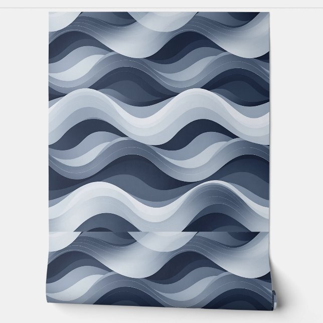 モノクロリップル効果壁紙 – ミニマル 壁紙 (ほどく)