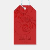 モノクロレッドスワールモノグラム ギフトタグ (裏面)