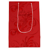 モノクロレッドスワールモノグラム ミディアムペーパーバッグ (裏面)